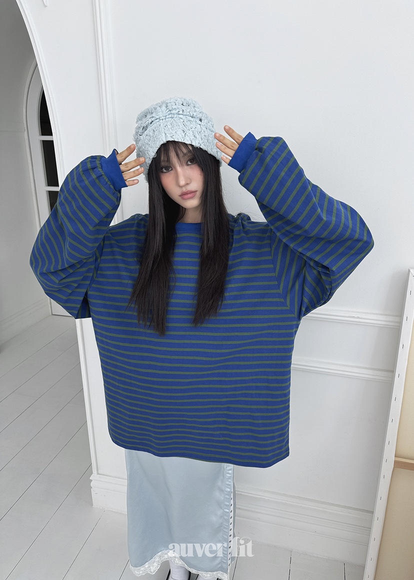 AUVERFIT韓國㊣直郵東大門代購女裝新款25春夏人氣推薦長袖T恤AUVERFIT長袖T恤