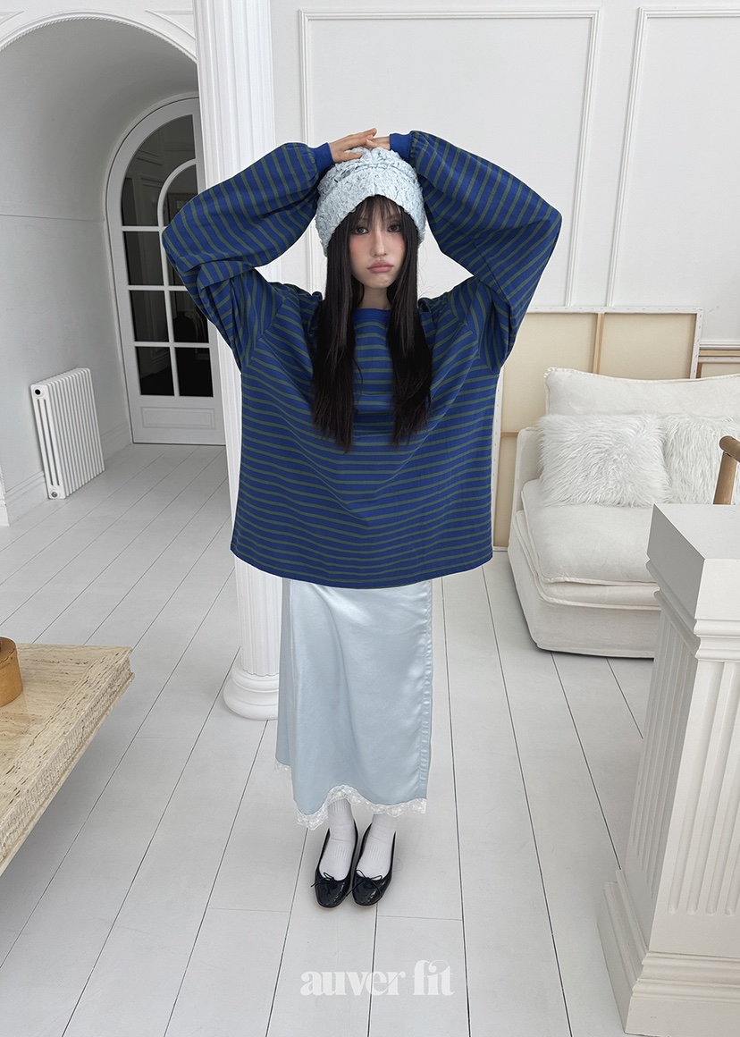 AUVERFIT韓國直郵㊣東大門實拍女裝新品推薦人氣長裙蕾絲緞面AUVERFIT長裙