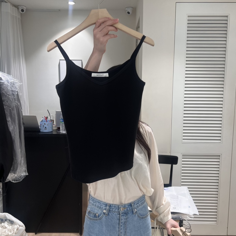 MONIQUE直郵韓國代購㊣女裝新款25春夏休閑人氣推薦吊帶背心MONIQUE吊帶/背心圖色2