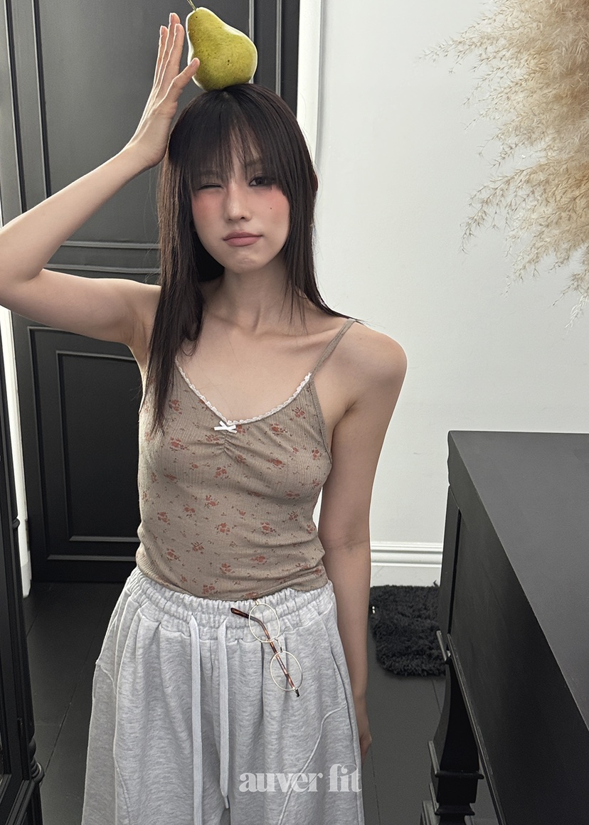 AUVERFIT韓國直郵㊣女裝新品時尚25春夏推薦人氣休閑吊帶背心AUVERFIT吊帶/背心