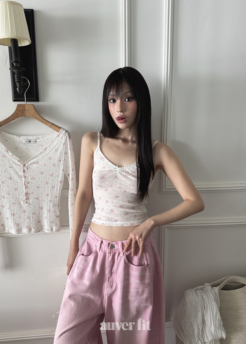 AUVERFIT韓國直郵㊣女裝新品時尚25春夏推薦人氣休閑吊帶背心AUVERFIT吊帶/背心