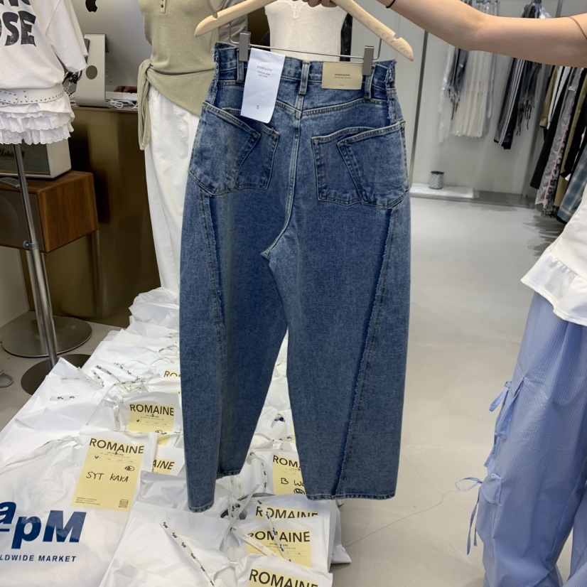 ROMAINE直郵韓國代購㊣女裝新品25春夏休閑熱賣人氣時尚牛仔褲ROMAINE牛仔褲