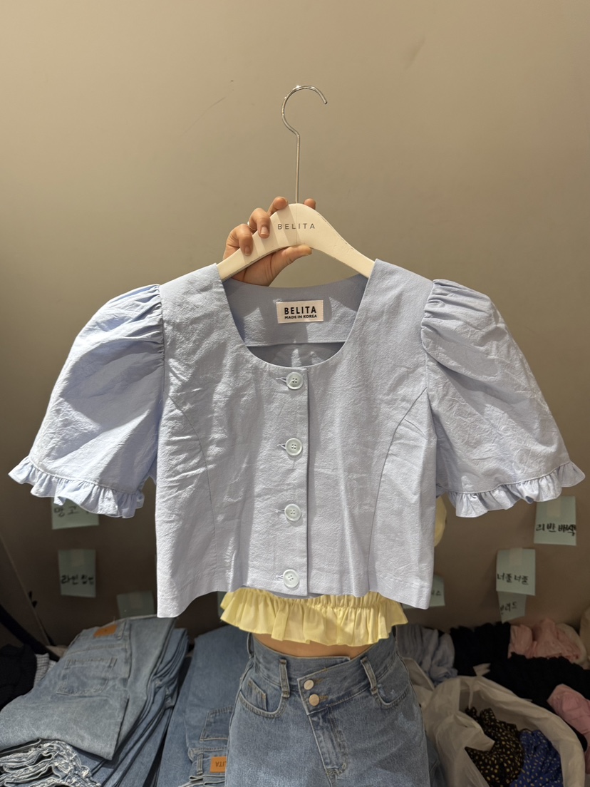 BELITA-L韓國直郵㊣東大門實拍女裝新品熱賣25春夏襯衫蕾絲衫BELITA-L襯衫/蕾絲衫圖色3