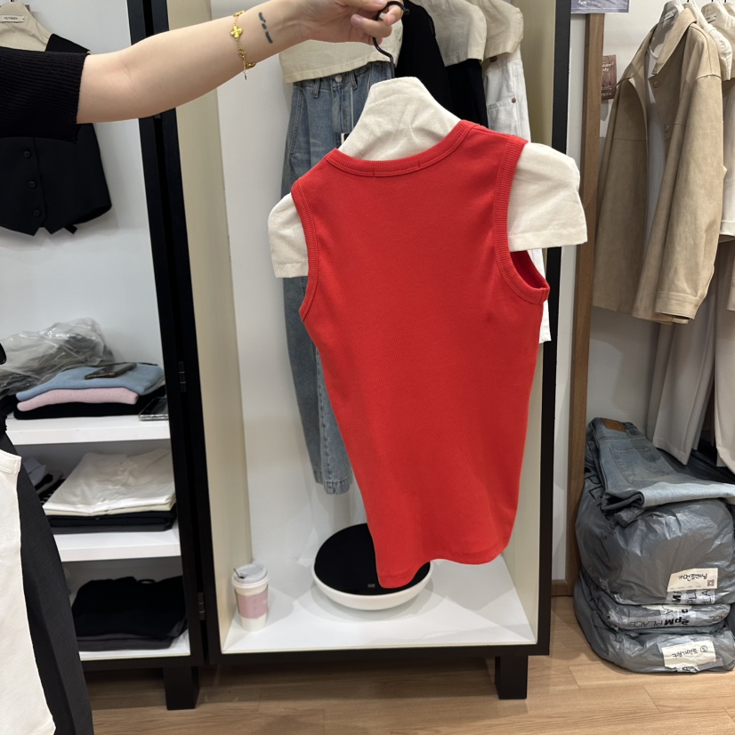 MUYBIEN直郵韓國代購㊣女裝新品人氣熱賣休閑25春夏吊帶背心MUYBIEN吊帶/背心