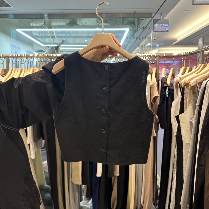 HONG.U韓國直郵㊣東大門實拍女裝新品人氣休閑時尚吊帶背心HONG.U吊帶/背心