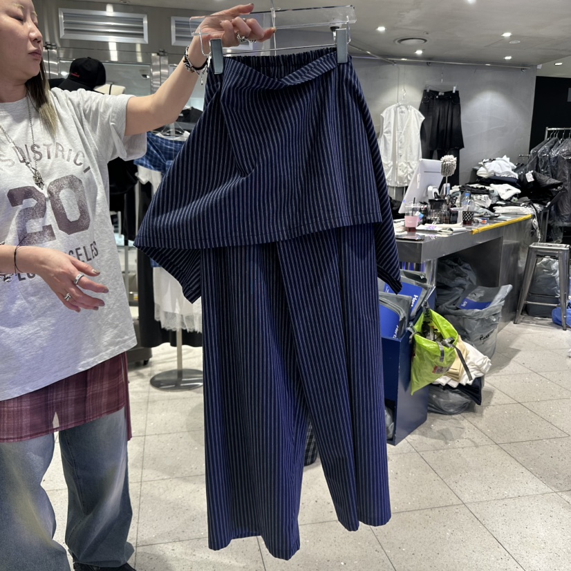 HERTZ-P韓國直郵㊣女裝新品人氣時尚熱賣推薦25春夏裙褲條紋HERTZ-P裙褲