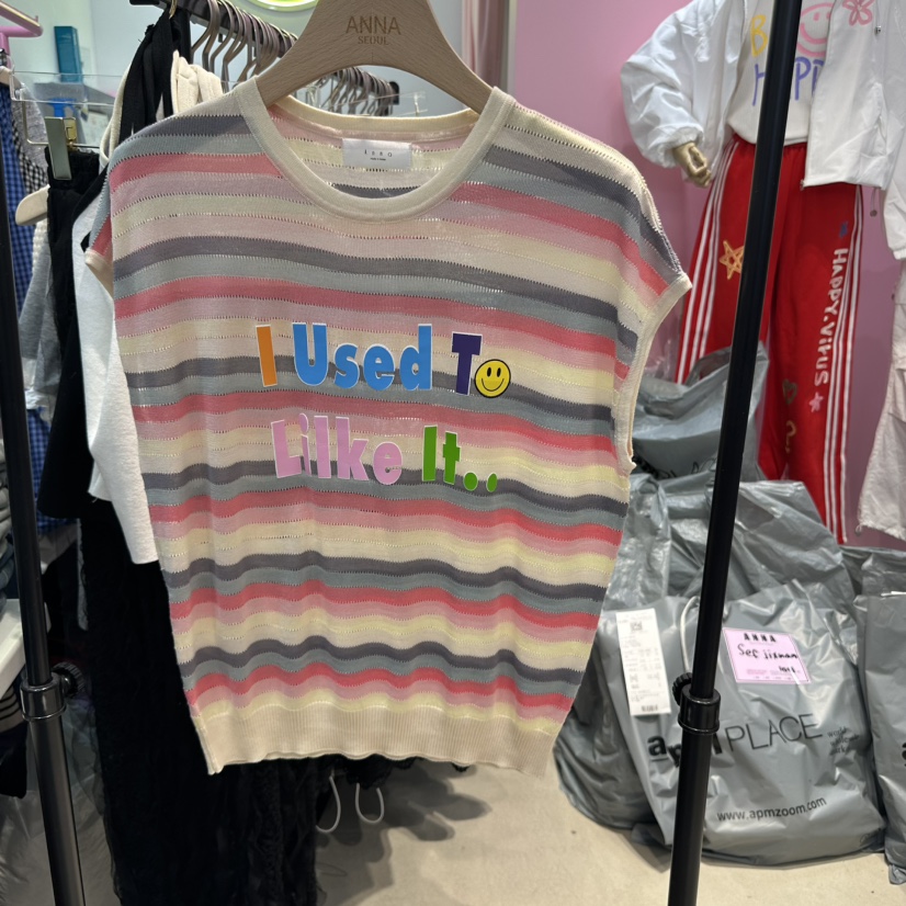 ANNA直郵韓國代購㊣女裝新品人氣熱賣25春夏時尚休閑吊帶背心ANNA吊帶/背心圖色2