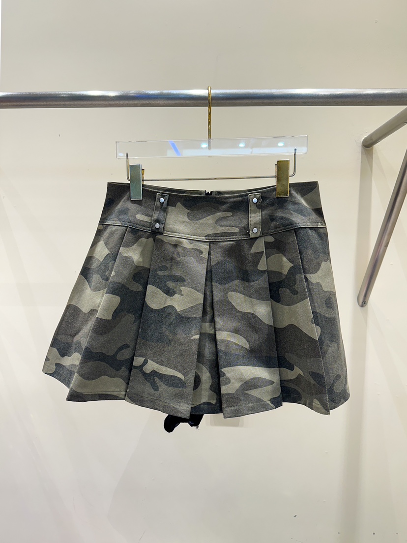 81 MARKET-L韓國㊣直郵東大門代購女裝新品25春夏短裙迷彩81 MARKET-L短裙