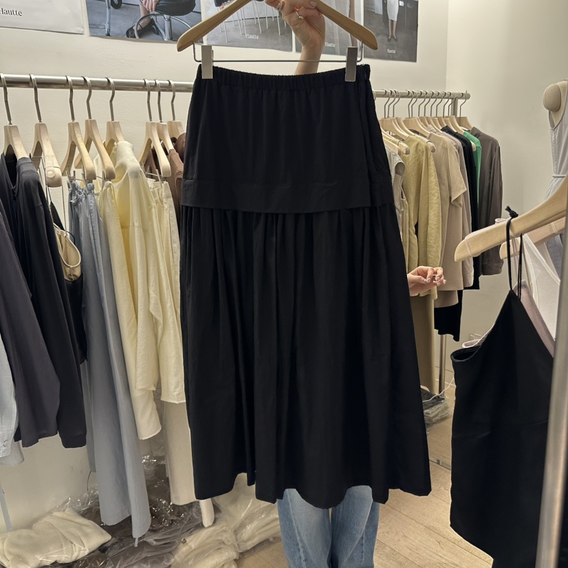 HAUTTE-P韓國㊣直郵東大門代購女裝新品熱賣休閑長裙荷葉邊HAUTTE長裙