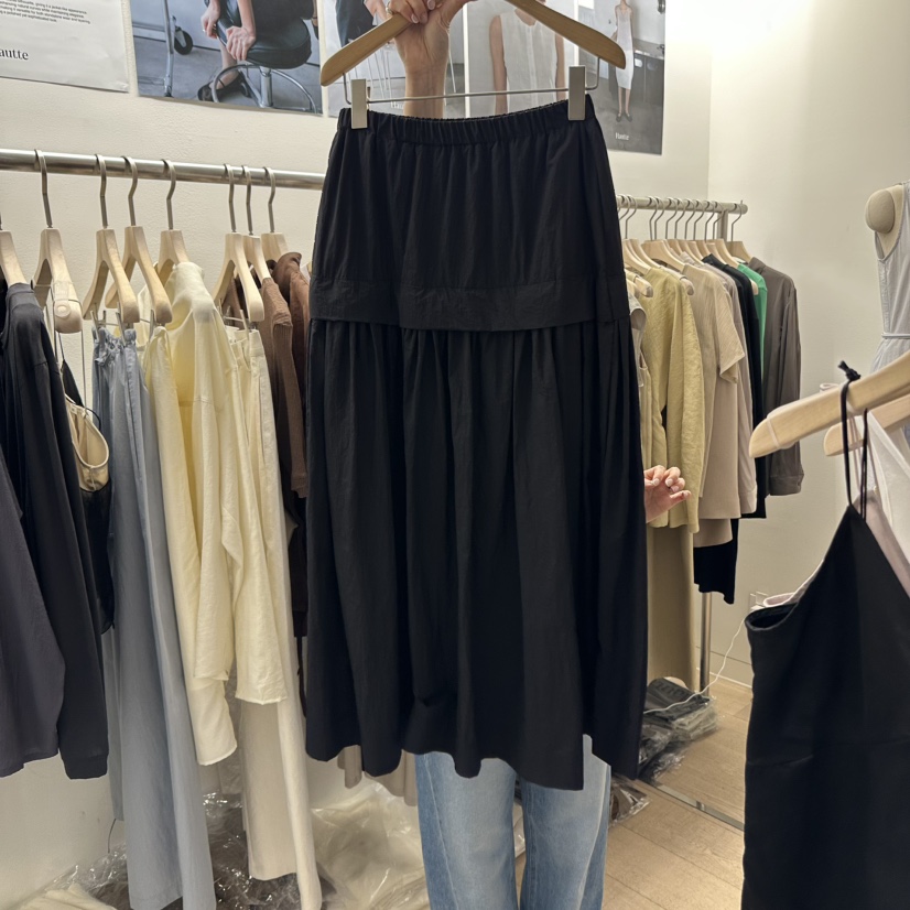 HAUTTE-P韓國㊣直郵東大門代購女裝新品熱賣休閑長裙荷葉邊HAUTTE長裙