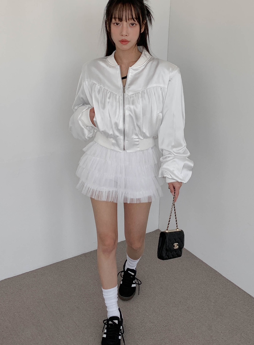 SLIT韓國直郵㊣東大門實拍女裝新款推薦時尚休閑人氣夾克褶皺SLIT夾克
