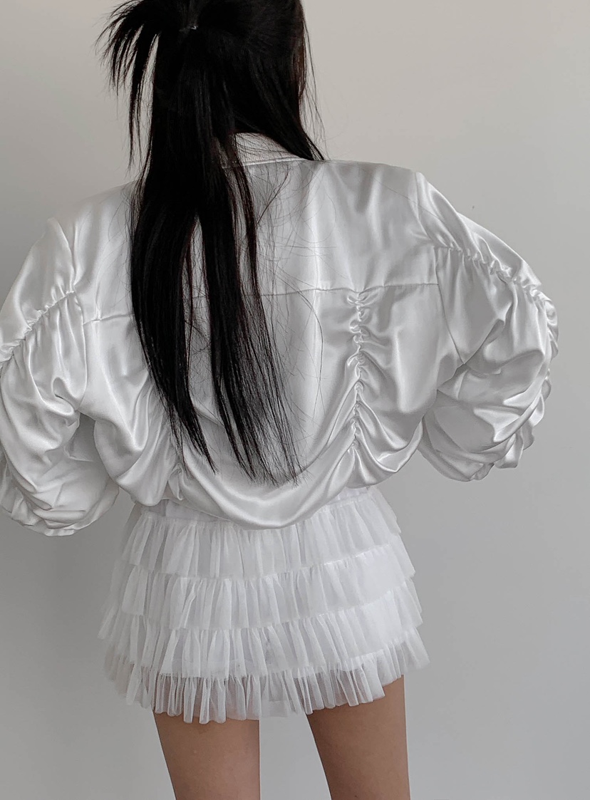 SLIT韓國直郵㊣東大門實拍女裝新款推薦時尚休閑人氣夾克褶皺SLIT夾克
