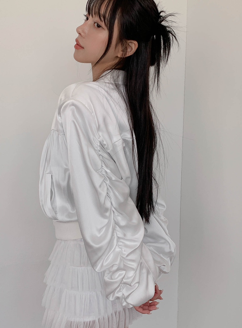 SLIT韓國直郵㊣東大門實拍女裝新款推薦時尚休閑人氣夾克褶皺SLIT夾克