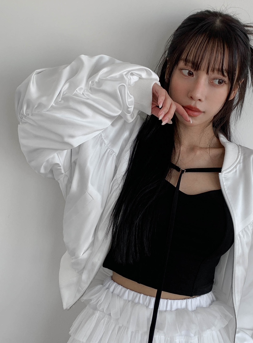 SLIT韓國直郵㊣東大門實拍女裝新款推薦時尚休閑人氣夾克褶皺SLIT夾克
