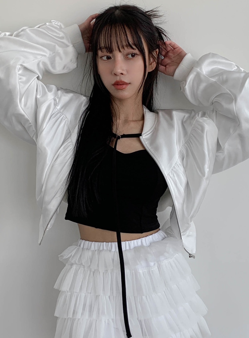 SLIT韓國直郵㊣東大門實拍女裝新款推薦時尚休閑人氣夾克褶皺SLIT夾克
