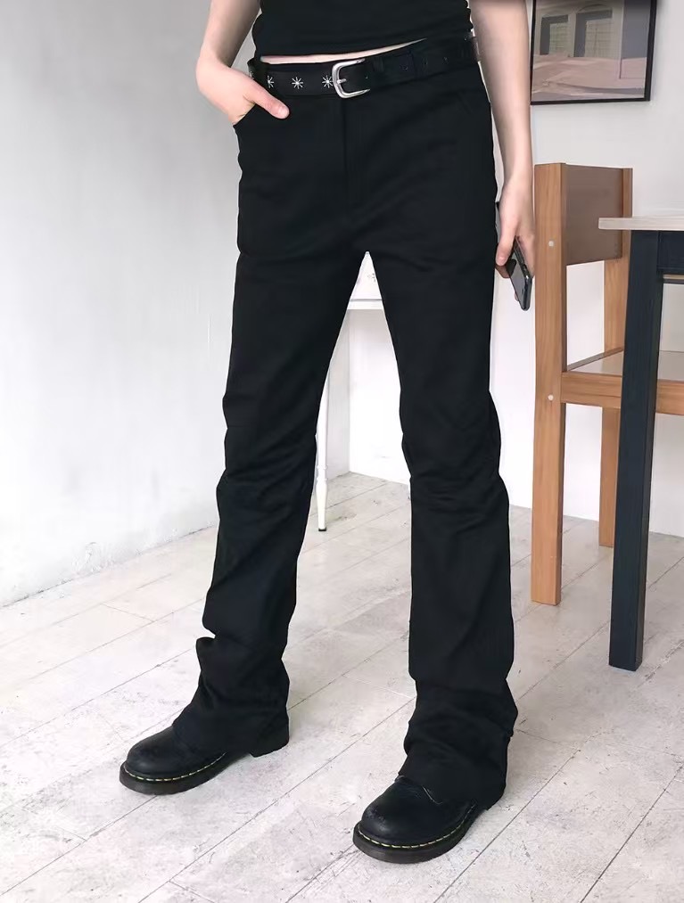 IMMENSE韓國直郵㊣女裝新品人氣時尚熱賣休閑休閑褲喇叭褶皺IMMENSE休閑褲