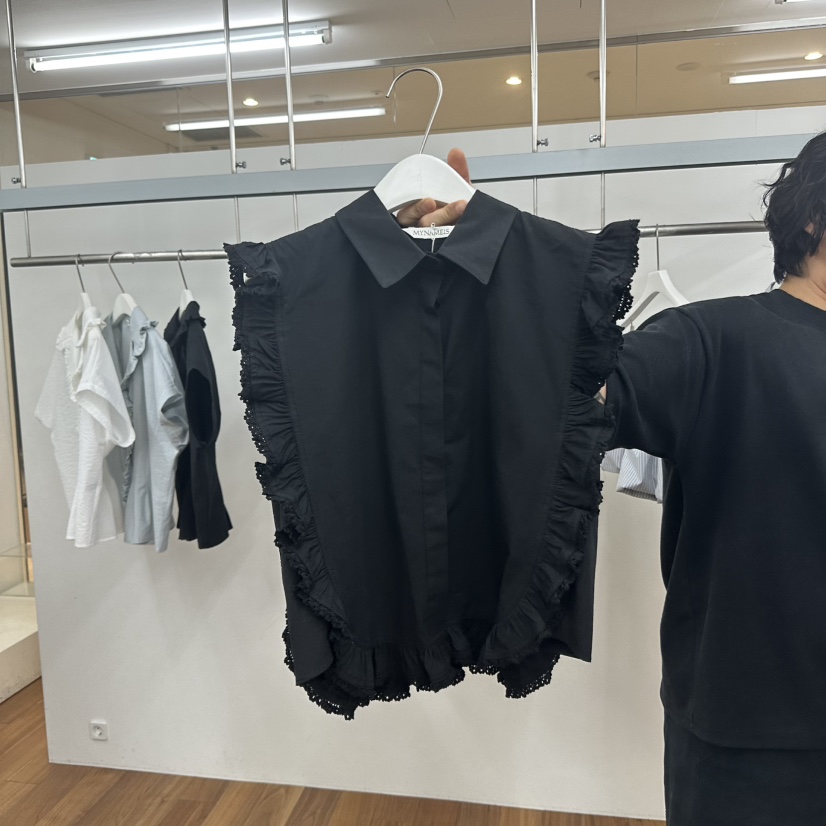 MYNAMEIS韓國直郵㊣東大門實拍女裝新品25春夏推薦休閑馬甲MYNAMEIS馬甲圖色2