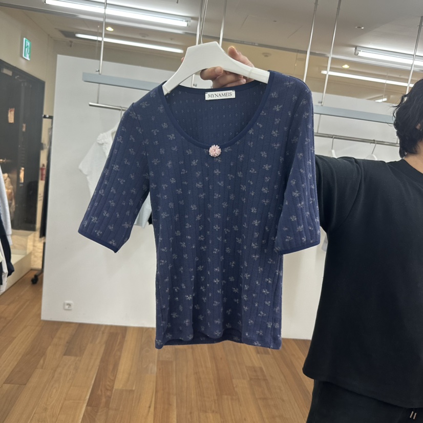 MYNAMEIS韓國直郵㊣東大門實拍女裝新品時尚熱賣人氣推薦T恤MYNAMEIST恤圖色1