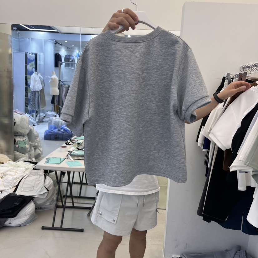 NON CLIP韓國直郵㊣女裝新品時尚25春夏熱賣休閑推薦T恤口袋NON CLIPT恤