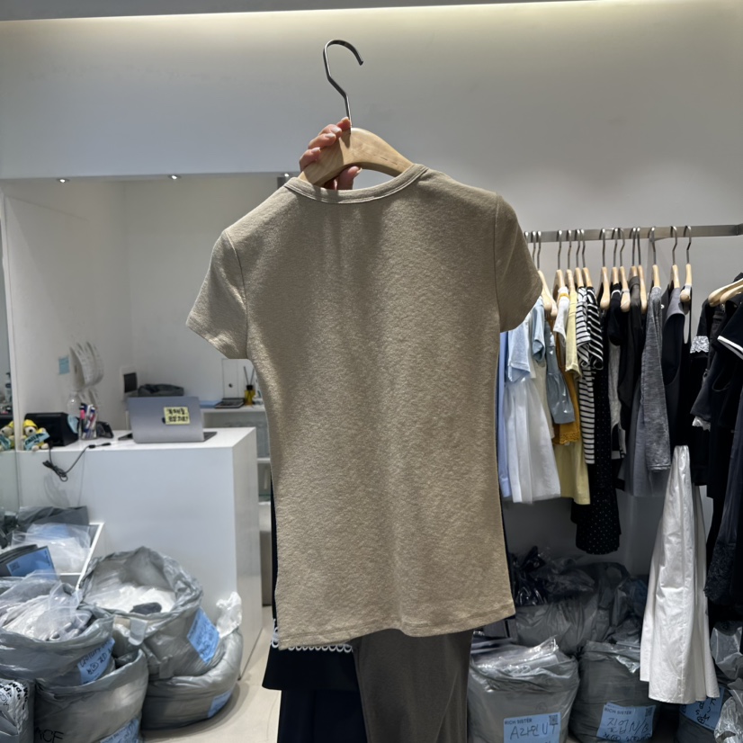 RICH SISTER韓國㊣直郵東大門代購女裝新品推薦熱賣T恤天絲RICH SISTERT恤