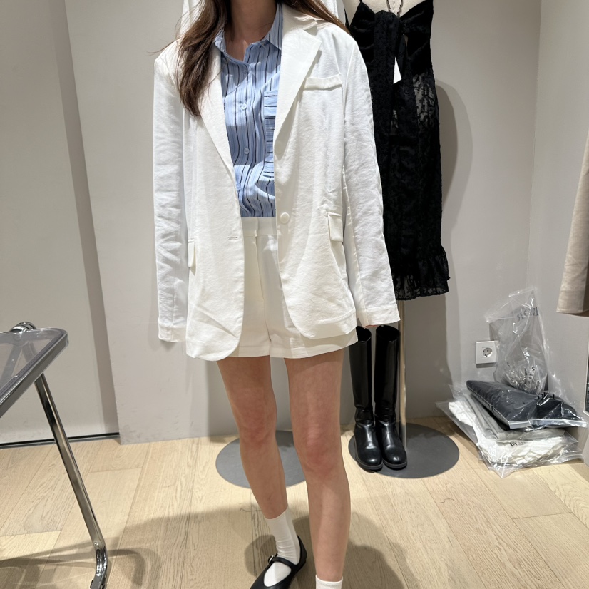 FAVOR-P韓國直郵㊣女裝新款25春夏休閑熱賣人氣推薦夾克亞麻FAVOR夾克圖色1