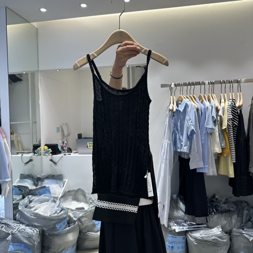 RICH SISTER直郵韓國代購㊣女裝新品25春夏吊帶背心不含內搭RICH SISTER吊帶/背心圖色2