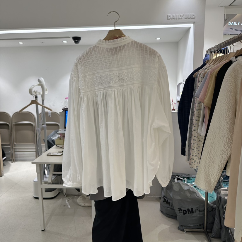 DAILYJUD韓國㊣直郵東大門代購女裝新品推薦25春夏襯衫蕾絲衫DAILY JUD襯衫/蕾絲衫