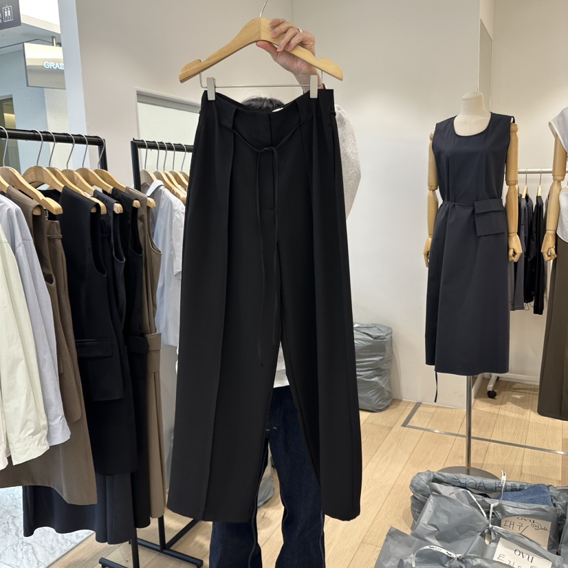 OVU韓國直郵㊣女裝新品25春夏推薦時尚休閑人氣休閑褲含腰繩OVU休閑褲圖色2