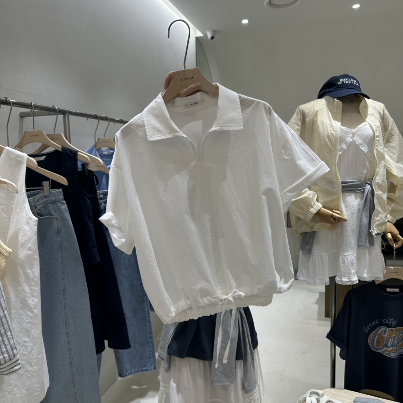 A WANT直郵韓國代購㊣女裝新品時尚熱賣推薦休閑人氣25春夏T恤A WANTT恤圖色2