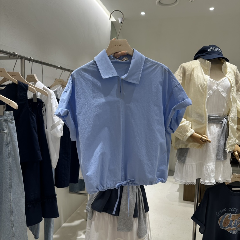 A WANT直郵韓國代購㊣女裝新品時尚熱賣推薦休閑人氣25春夏T恤A WANTT恤圖色3