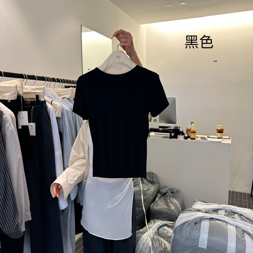FIND-P韓國直郵㊣女裝新款熱賣休閑人氣推薦時尚25春夏T恤FIND-PT恤圖色3