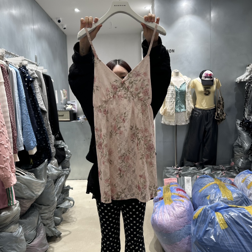 RIBBON韓國直郵㊣東大門實拍女裝新品推薦熱賣休閑25春夏連衣裙RIBBON連衣裙圖色2