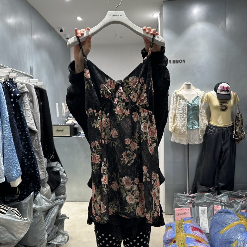 RIBBON韓國直郵㊣東大門實拍女裝新品推薦熱賣休閑25春夏連衣裙RIBBON連衣裙圖色3