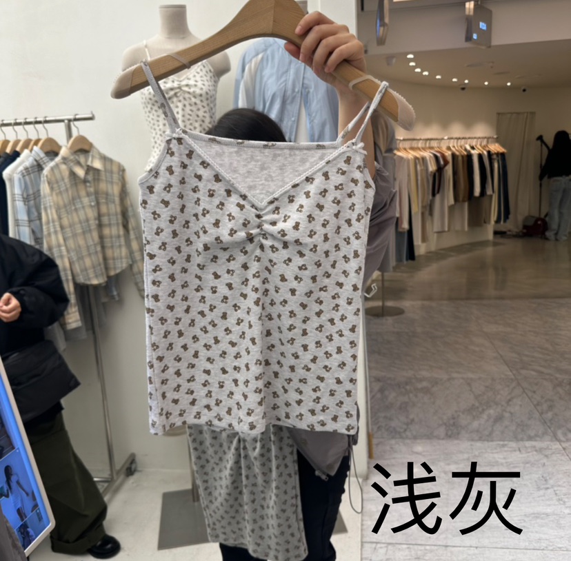 CHAV韓國直郵㊣女裝新品推薦25春夏人氣熱賣時尚休閑吊帶背心CHAV吊帶/背心圖色3