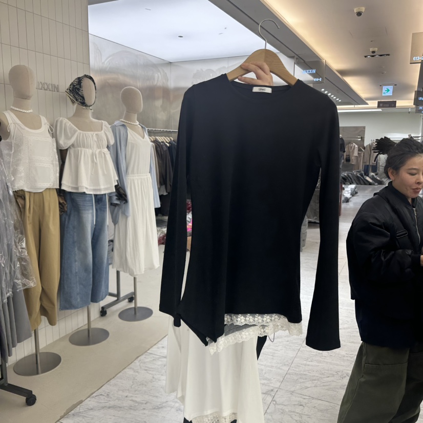 CHAV直郵韓國代購㊣女裝新品人氣熱賣25春夏時尚長袖T恤兔子CHAV長袖T恤圖色2