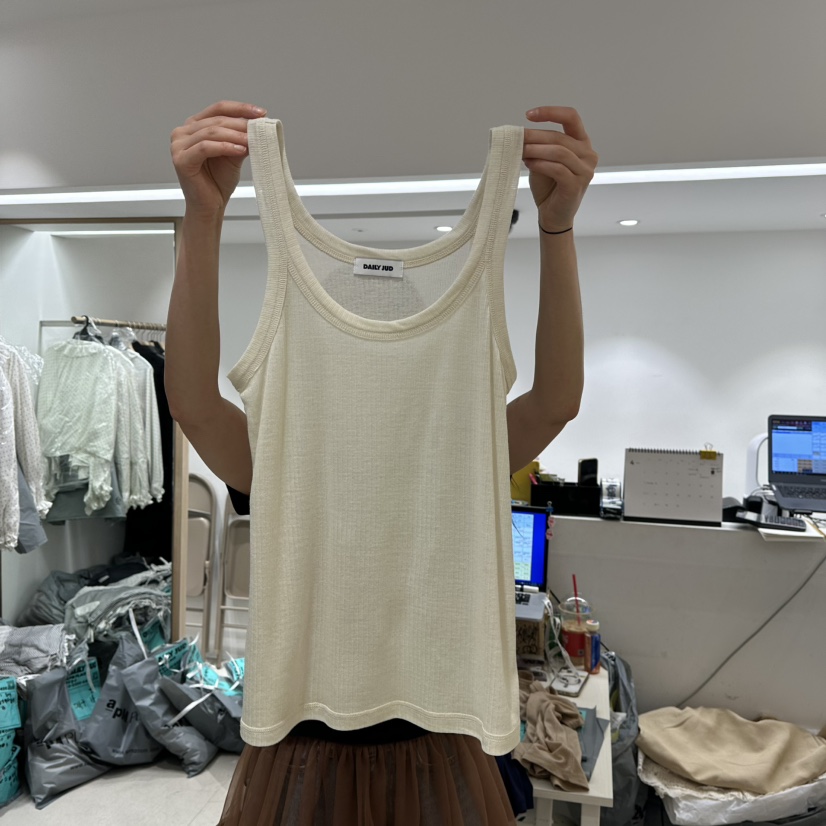 DAILYJUD韓國直郵㊣東大門實拍女裝新款25春夏休閑吊帶背心DAILY JUD吊帶/背心圖色1