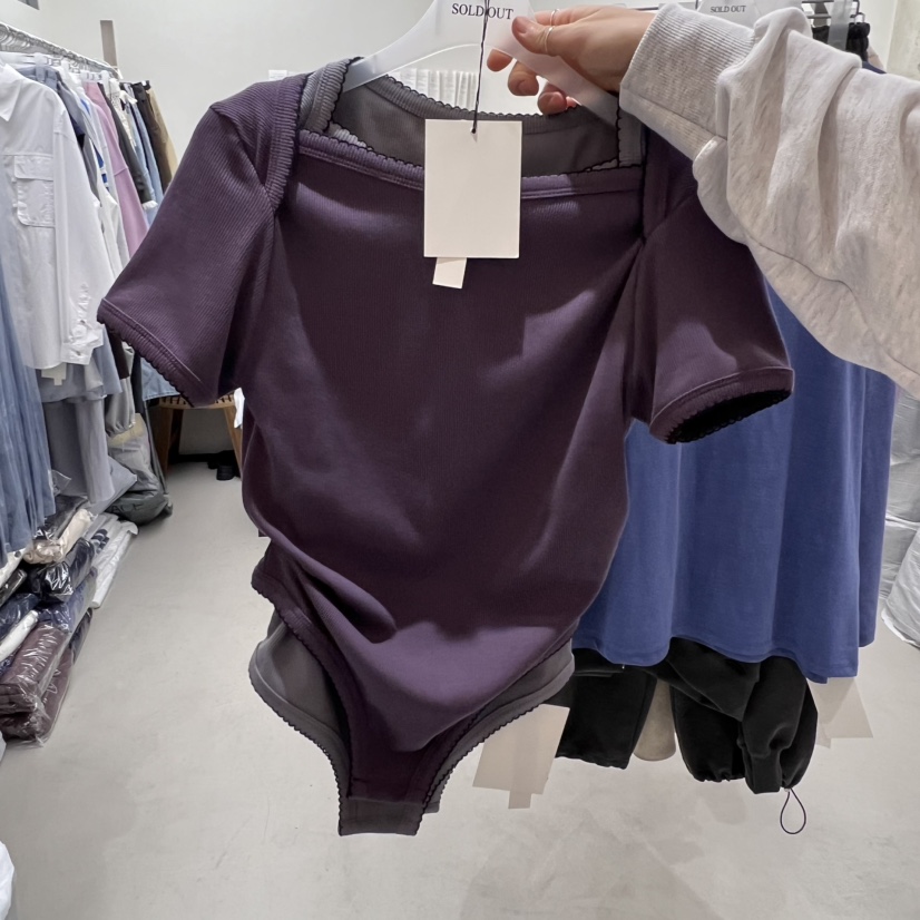 SOLD OUT韓國㊣直郵東大門代購女裝新品休閑熱賣25春夏T恤SOLD OUTT恤圖色3