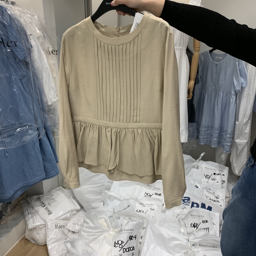BIEN GARDER直郵韓國代購㊣女裝新品時尚人氣熱賣襯衫蕾絲衫BIEN GARDER襯衫/蕾絲衫圖色1