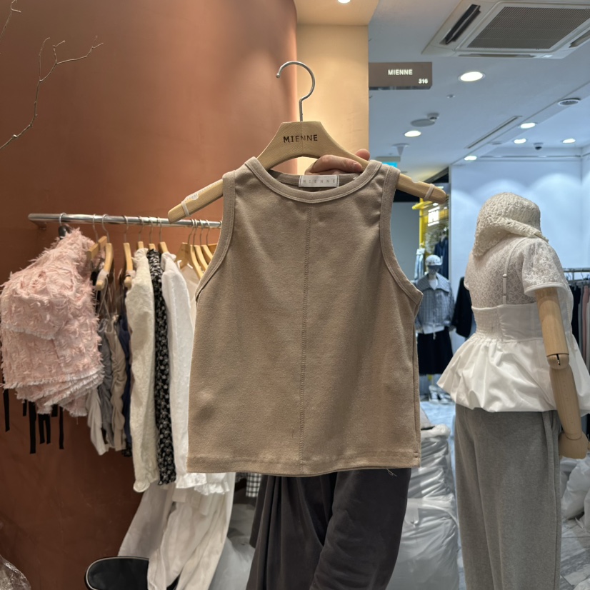 MIENNE韓國直郵㊣東大門實拍女裝新品休閑熱賣時尚吊帶背心MIENNE吊帶/背心圖色4