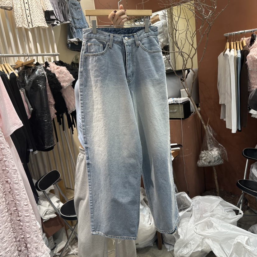 MIENNE直郵韓國代購㊣女裝新品25春夏推薦休閑時尚牛仔褲紐扣MIENNE牛仔褲