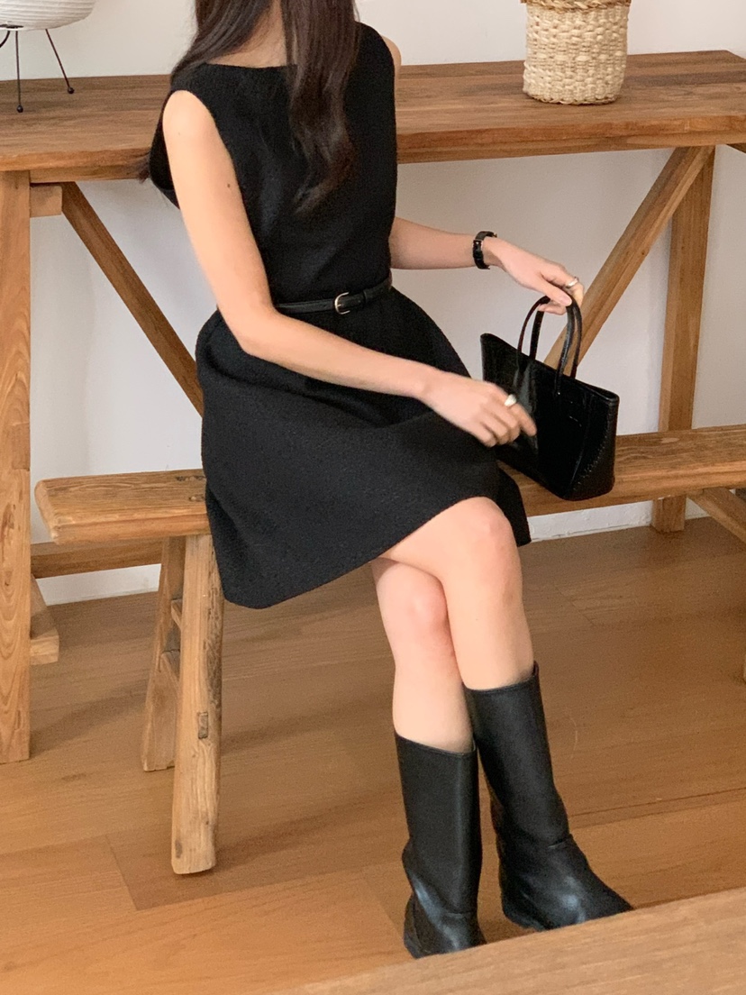 FRILL-T韓國直郵女裝新品休閑熱賣真品職業25春夏時尚連衣裙FRILL-T連衣裙