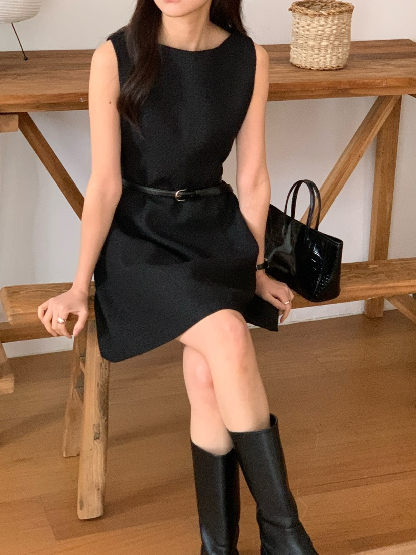 FRILL-T韓國直郵女裝新品休閑熱賣真品職業25春夏時尚連衣裙FRILL-T連衣裙