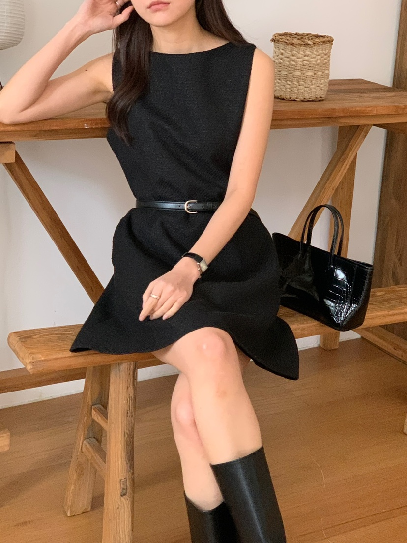 FRILL-T韓國直郵女裝新品休閑熱賣真品職業25春夏時尚連衣裙FRILL-T連衣裙