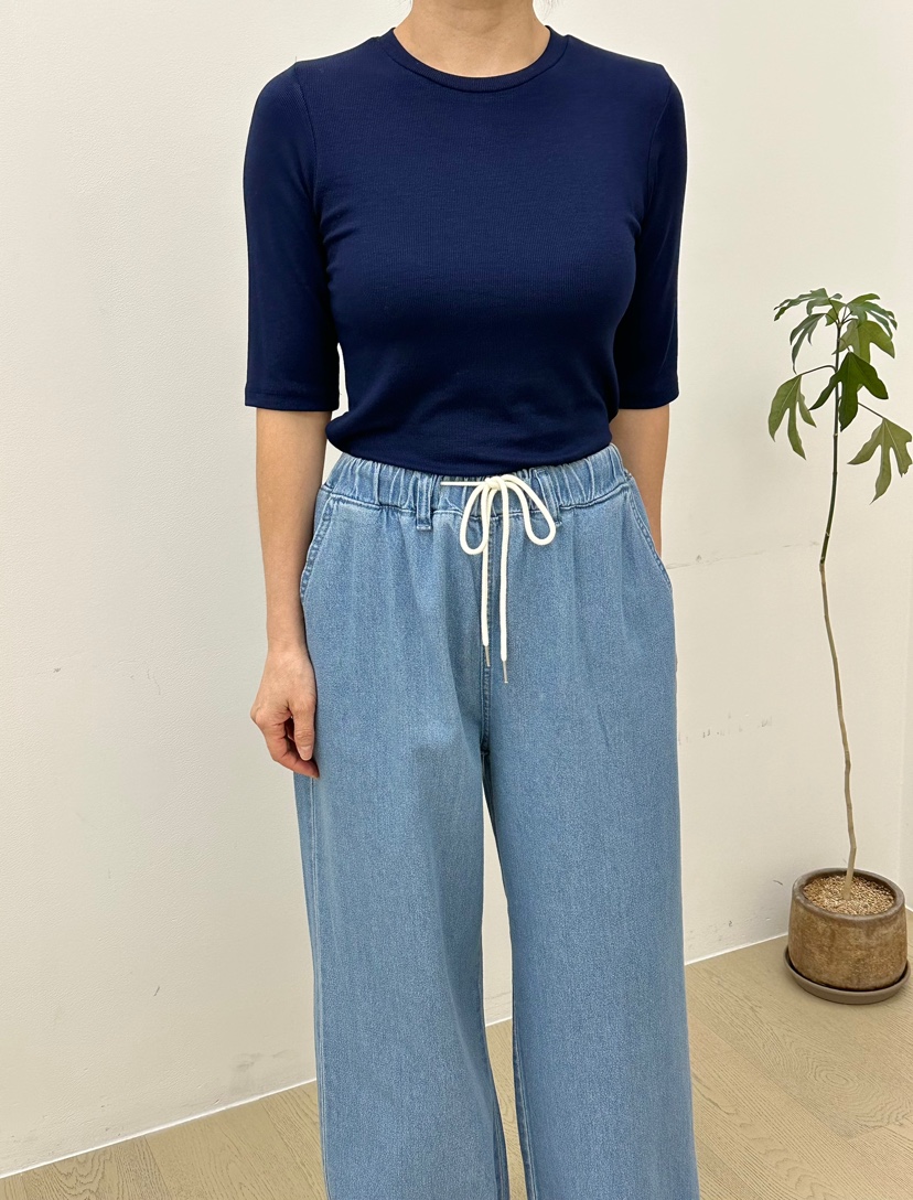 BUT韓國直郵㊣東大門實拍女裝新款人氣時尚熱賣休閑牛仔褲綁帶button牛仔褲