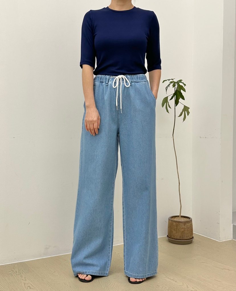BUT韓國直郵㊣東大門實拍女裝新款人氣時尚熱賣休閑牛仔褲綁帶button牛仔褲