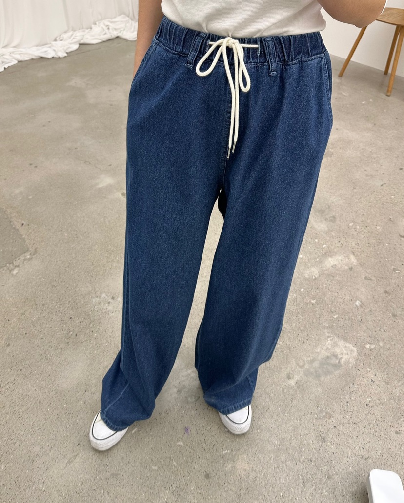 BUT韓國直郵㊣東大門實拍女裝新款人氣時尚熱賣休閑牛仔褲綁帶button牛仔褲