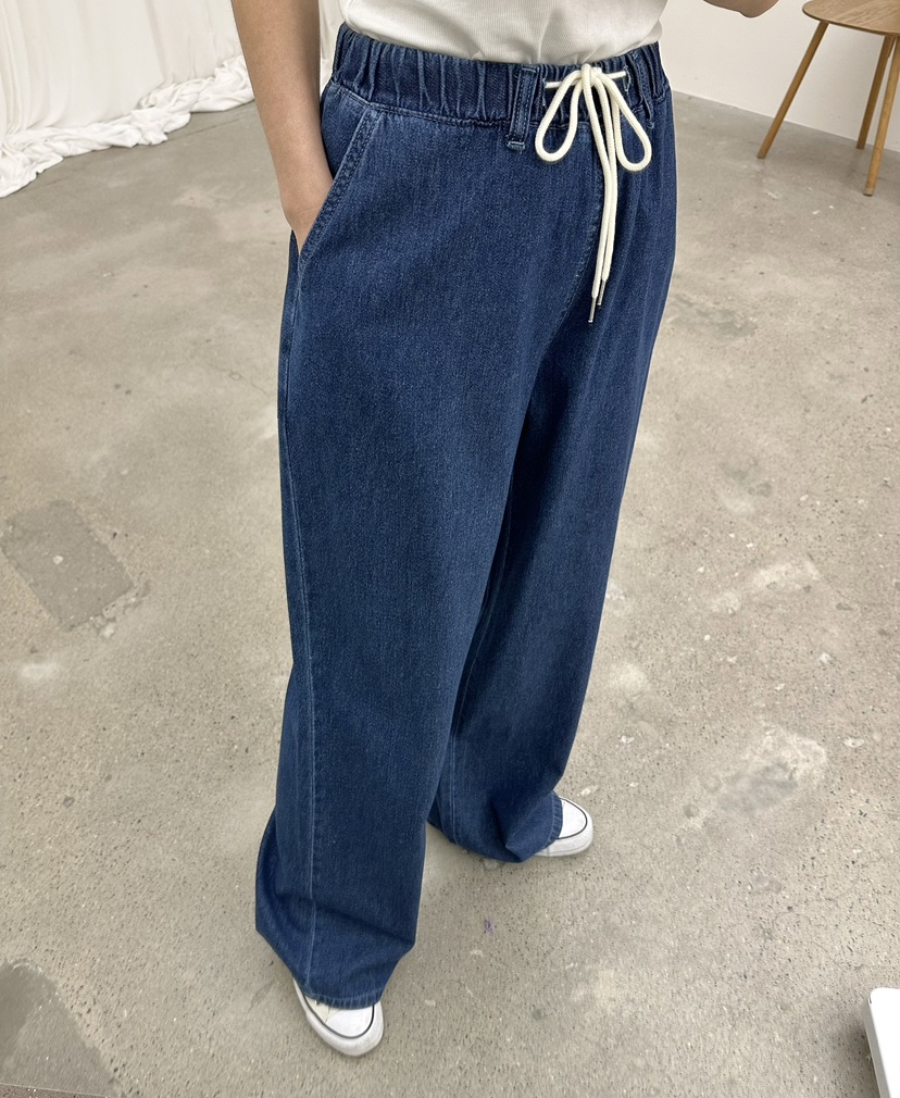 BUT韓國直郵㊣東大門實拍女裝新款人氣時尚熱賣休閑牛仔褲綁帶button牛仔褲