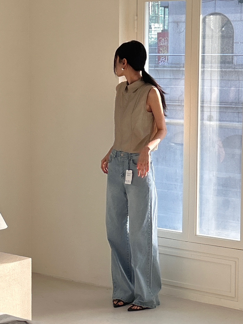 ME MO韓國直郵㊣東大門實拍女裝新款人氣25春夏時尚牛仔褲ME MO牛仔褲