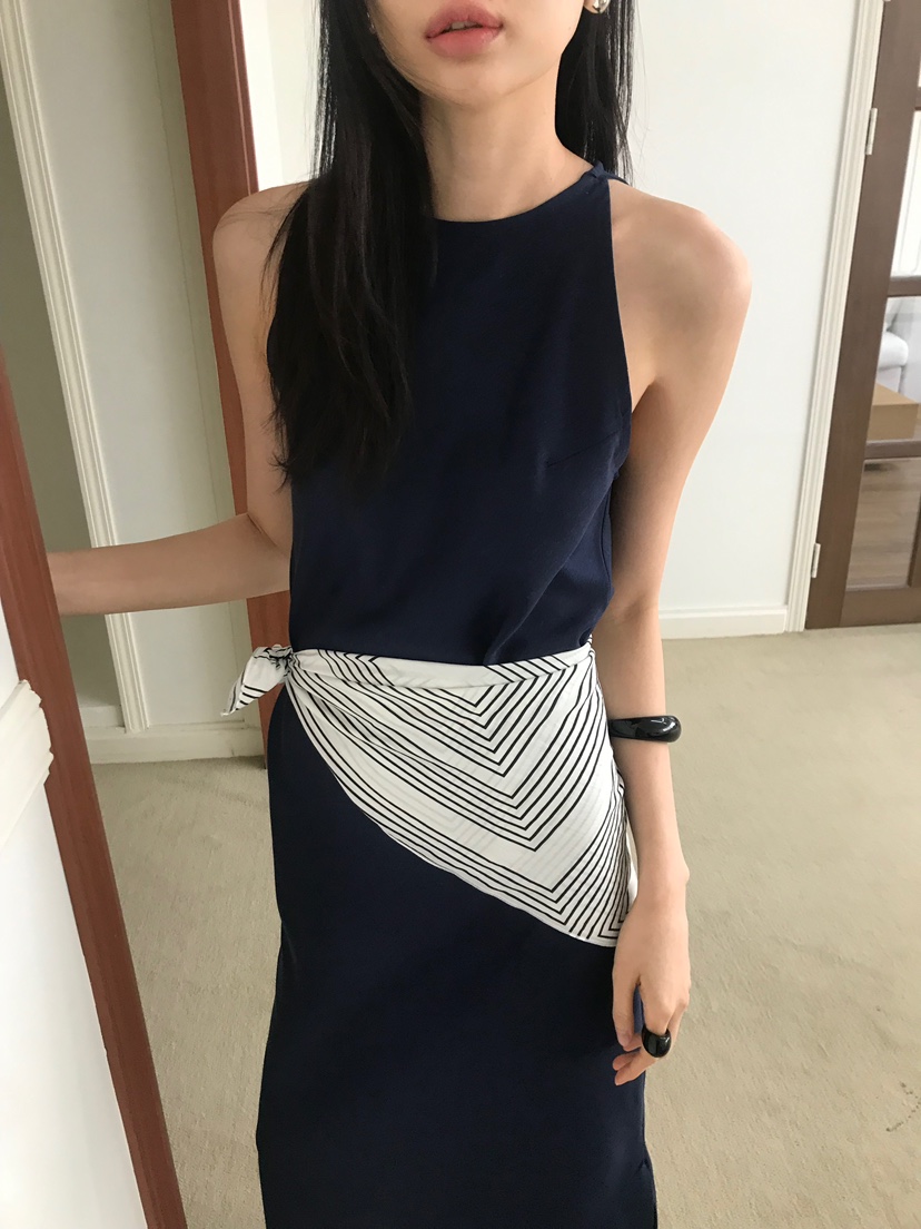 ME MO韓國㊣直郵東大門代購女裝新品推薦休閑連衣裙不含絲巾ME MO連衣裙