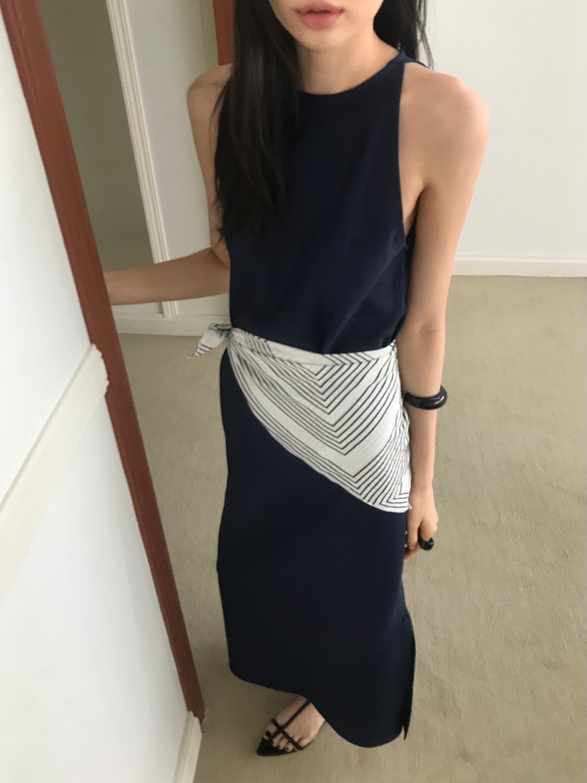 ME MO韓國㊣直郵東大門代購女裝新品推薦休閑連衣裙不含絲巾ME MO連衣裙